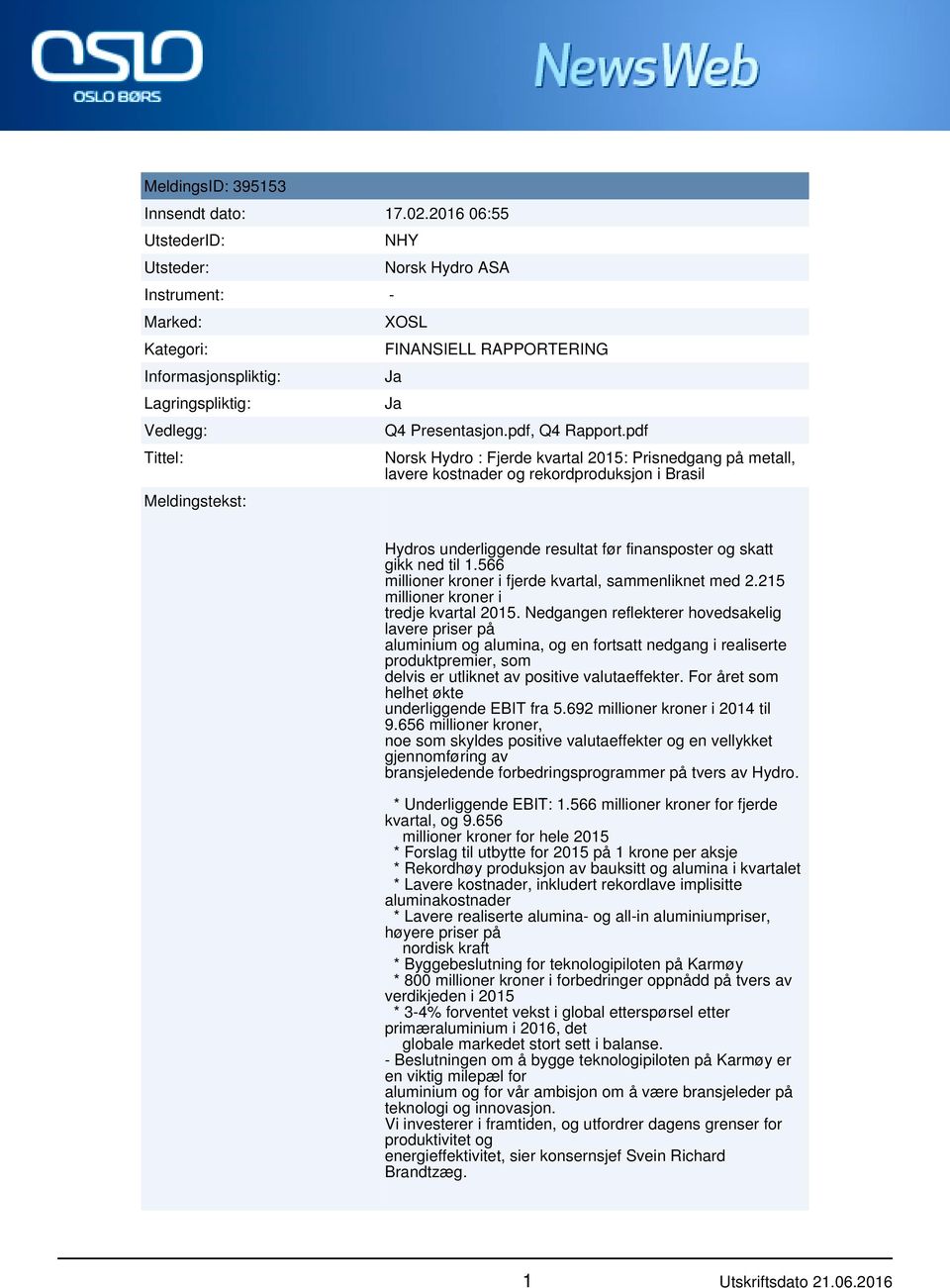 Presentasjon.pdf, Q4 Rapport.