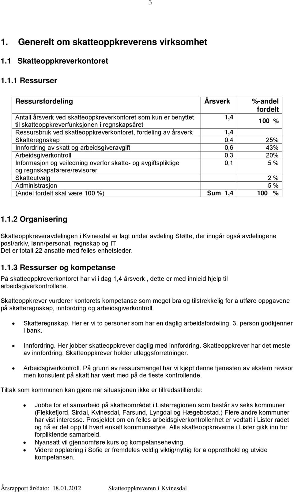 Arbeidsgiverkontroll 0,3 20% Informasjon og veiledning overfor skatte- og avgiftspliktige 0,1 5 % og regnskapsførere/revisorer Skatteutvalg 2 % Administrasjon 5 % (Andel fordelt skal være 100 %) Sum