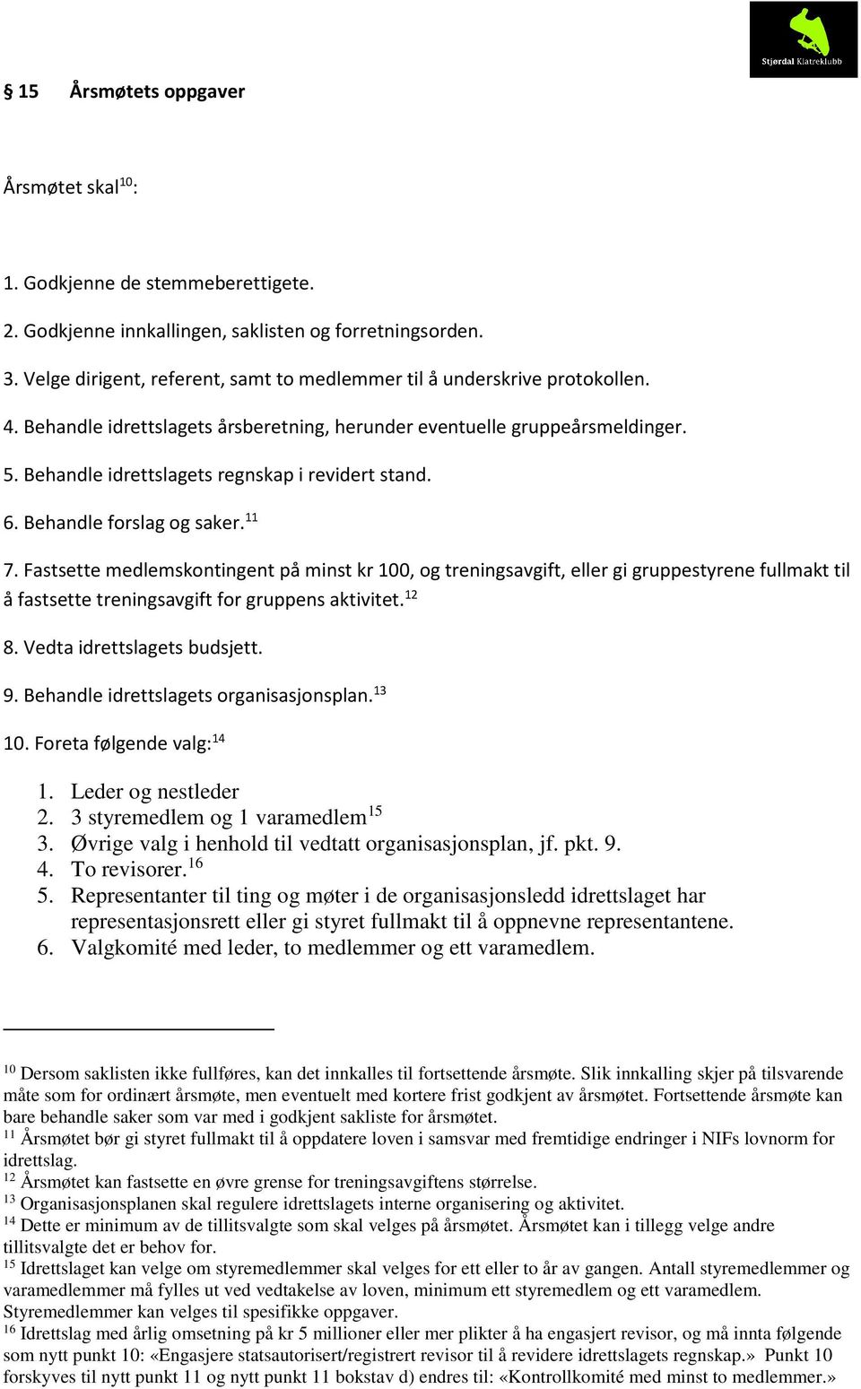 Behandle idrettslagets regnskap i revidert stand. 6. Behandle forslag og saker. 11 7.