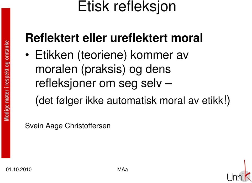 refleksjoner om seg selv (det følger ikke