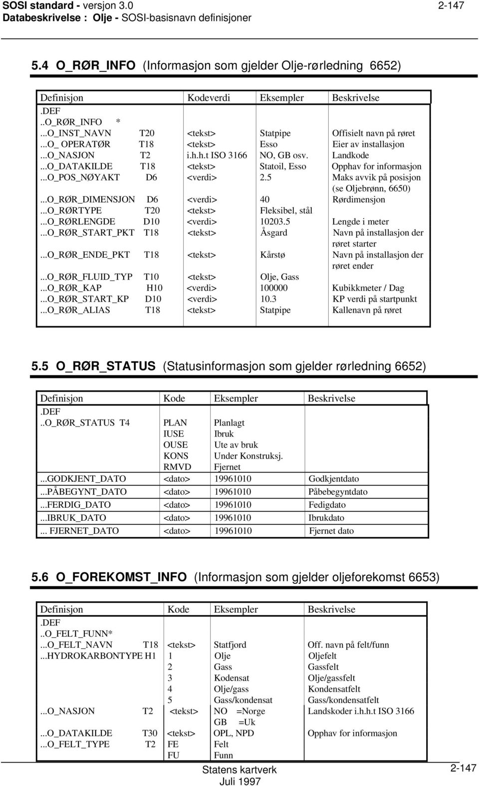 ..O_DATAKILDE T18 <tekst> Statoil, Esso Opphav for informasjon...o_pos_nøyakt D6 <verdi> 2.5 Maks avvik på posisjon (se Oljebrønn, 6650)...O_RØR_DIMENSJON D6 <verdi> 40 Rørdimensjon.