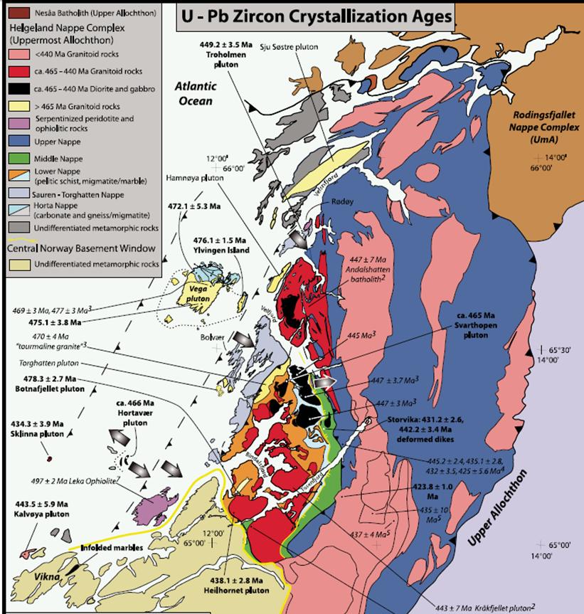 Helgelandskomplekset - Vulkansk aktivitet og dannelse av havbunnsskorpe