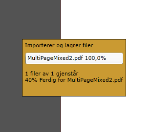 3. Klikk en gang på filene du vil importere, hold venstre museknappen ned og dra den over inn i det åpne området i Dokumentimport. 4. Slipp museknappen og minimer Windows Explorer.