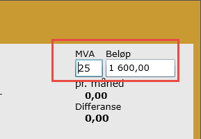 Fordele kostnadene over tid med avgiftskode Hvis du ønsker å dele kostnadene over tid, kan du gjøre dette, enten alene eller kombinert med å splitte summen over flere avdelinger/prosjekt.