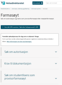 Farmasøytlivet er regelstyrt Formalkrav Autorisasjon og lisens Autorisasjon eller lisens For å kunne arbeide som farmasøyt i Norge må man ha norsk autorisasjon eller lisens Fra 2007 en delt ordning