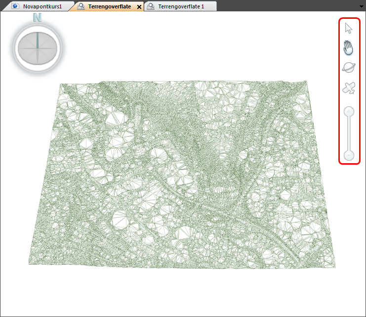 Øving 5 - Se på data i 3D Du kan nå se på terrengoverflaten i 3D for å sjekke om det ser riktig ut. 1.