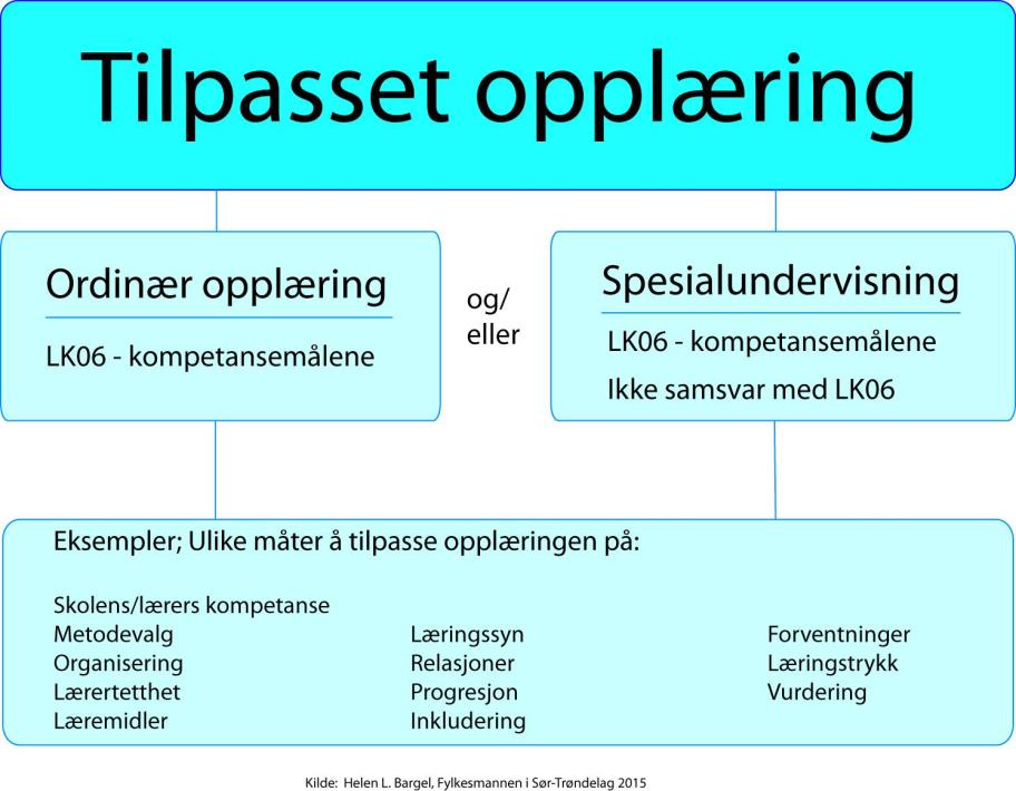 1.5 Tilpasset opplæring Handler om at skolen og læreren skaper et læringsmiljø som kan ivareta den enkelte elevs evner og forutsetninger, og samtidig det fellesskapet som eleven er en del av.