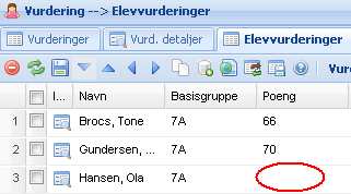 4.4 Skrive elevvurderinger For å gå tilbake til bildet der du ser alle vurderingene dine i listeform, klikker du på fanen Vurderinger.