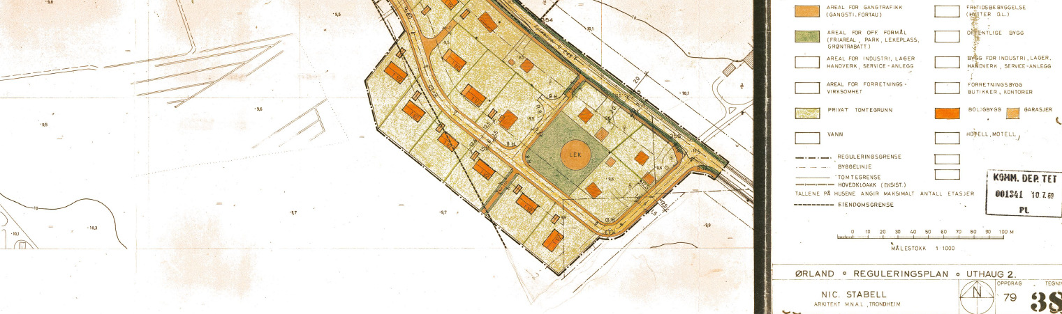 Figur 10: Reguleringsplan for Hårberg, like øst for dagens hovedport til