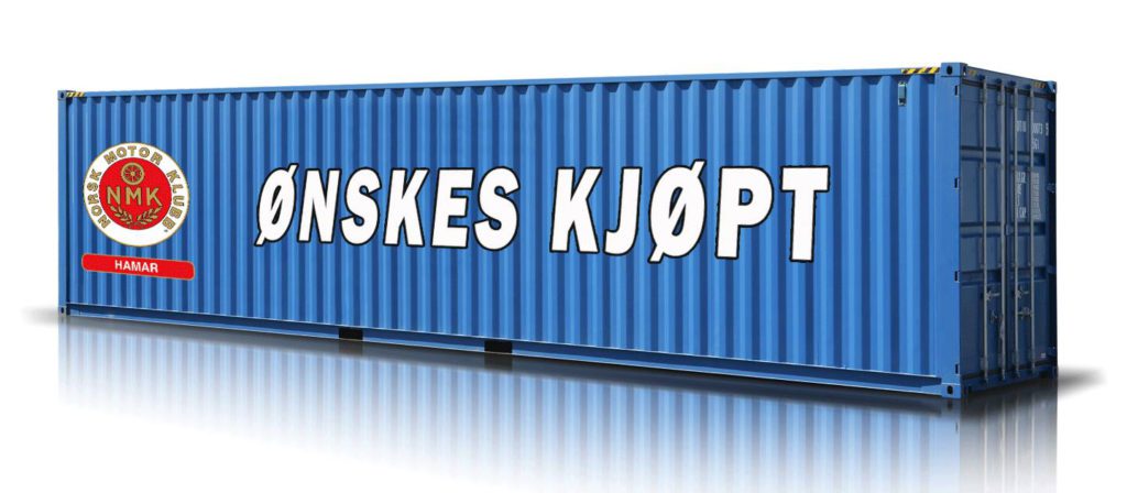 Ønskes kjøpt: 40 fots container. NMK Hamar søker etter 40 fots container for bruk til lager.