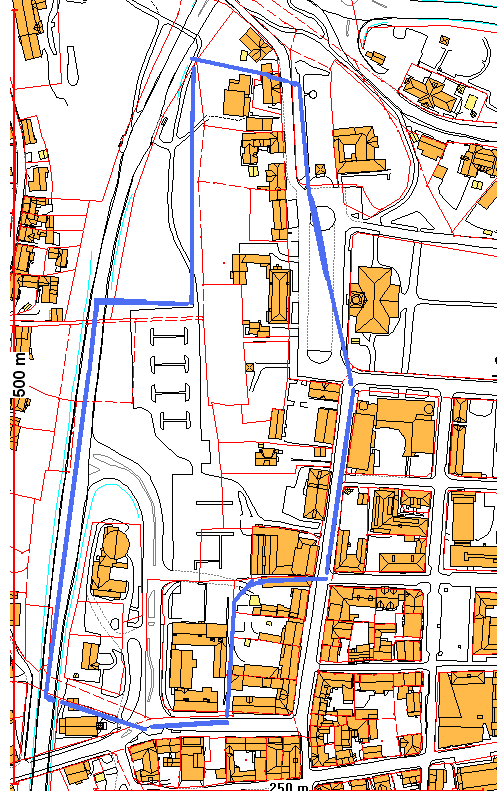 Planmrådet fr ppstartsvarsel er avmerket med blå strek. Det vil være aktuelt å innskrenke planmråde senere. 2.4.