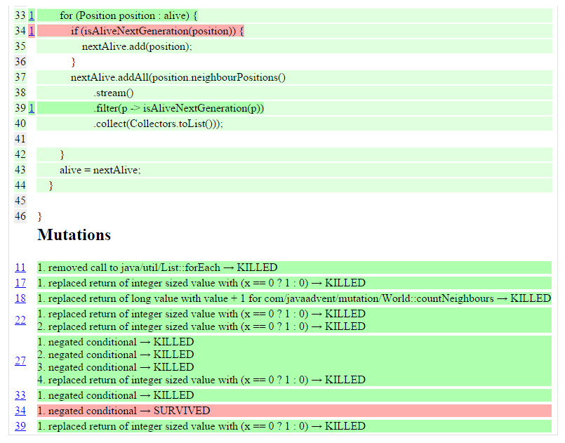 PIT Java JUnit & TestNG Maven & kommandolinje Muterer bytekode Konfigurerbart sett med mutatorer