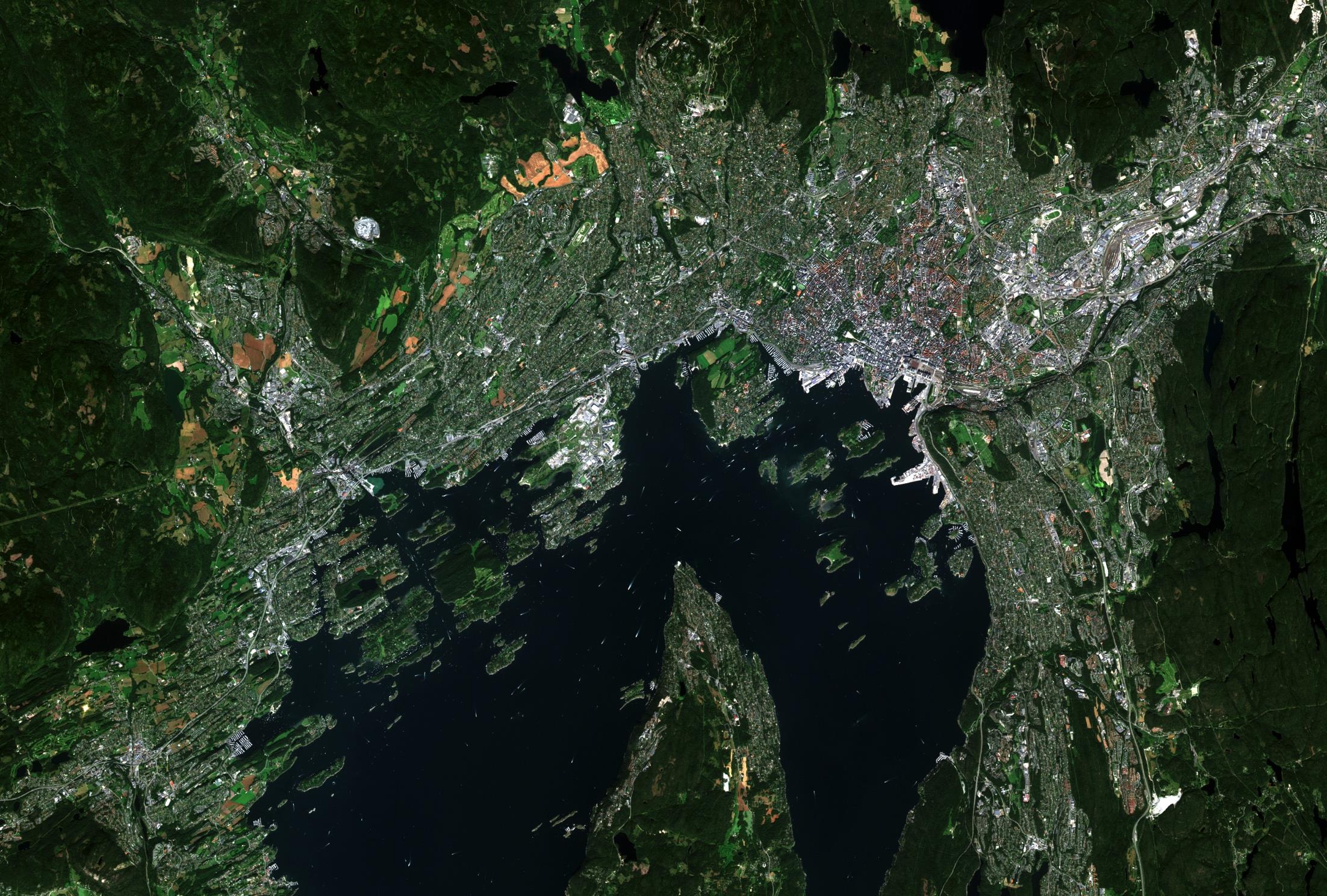 Oslo Sentinel-2, Copernicus data, 2015