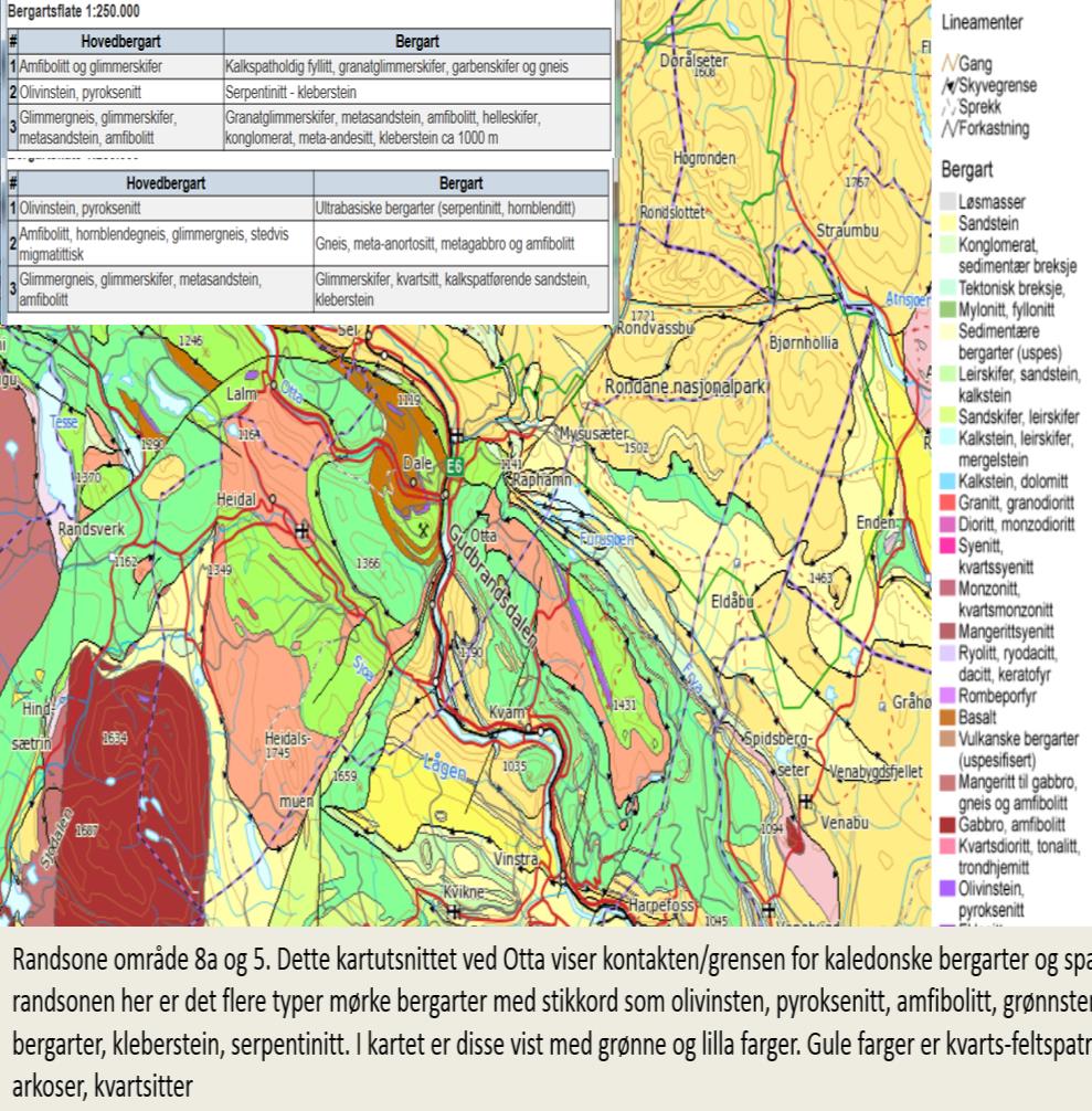 Metode til planlegging i tidlig fase Vedlegg C Bruksanvisning for bergartskarakteriseringen Finn den geologiske regionen