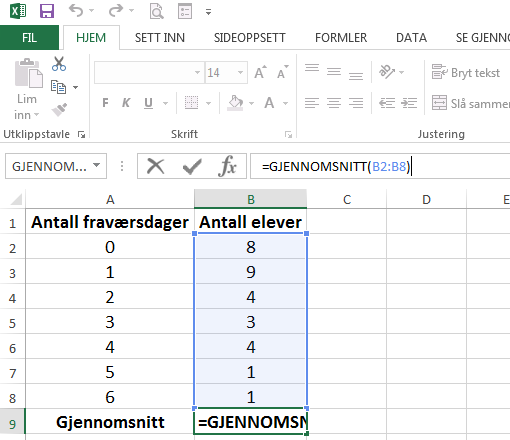 Ikonet fx på verktøylinjen er en hurtigfunksjon. Da får du likhetstegn inn i cellen. Og tilgang på alle Excel kommandoer i et nytt vindu.