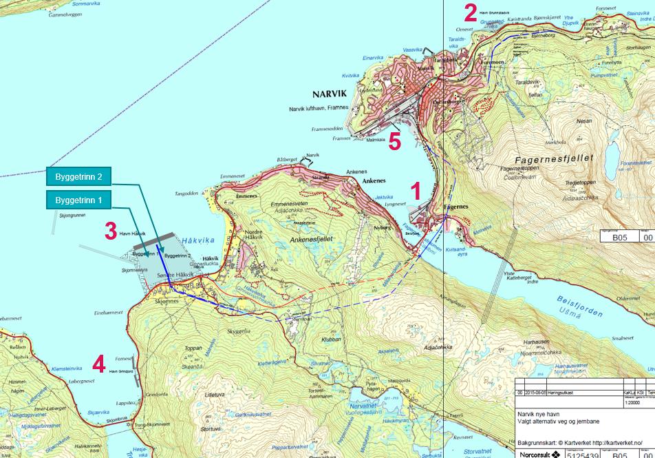 Sluttrapport Anbefalte løsninger 1. Narvikterminalen container/gods og malm 2. Grunstadvika Mineraler-/malm 3.