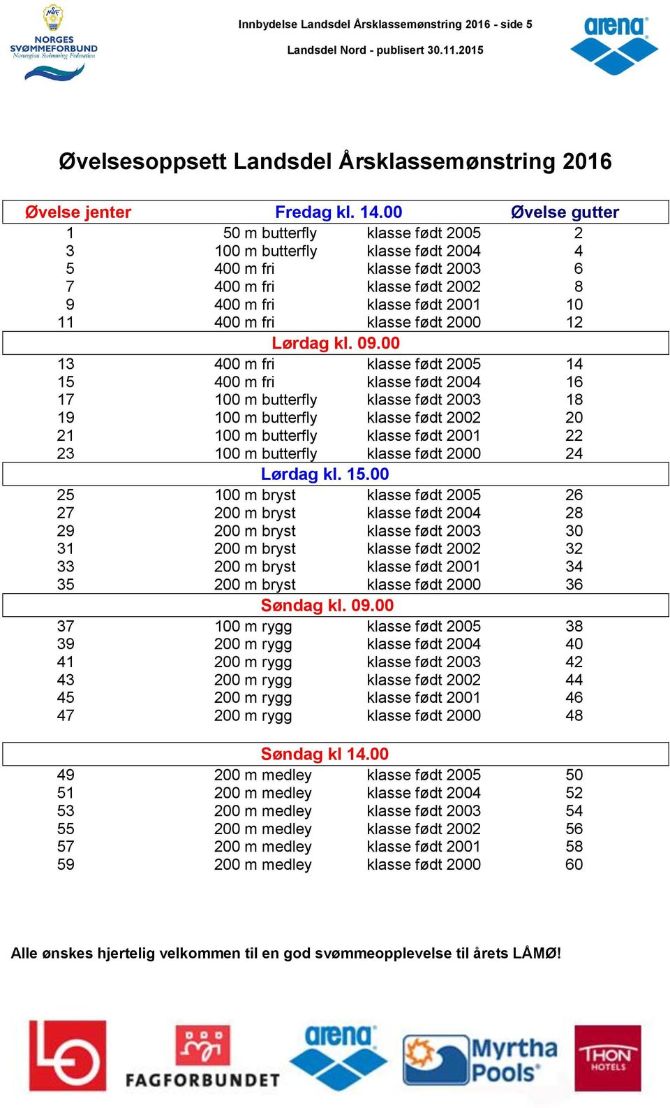 klasse født 2000 12 Lørdag kl. 09.