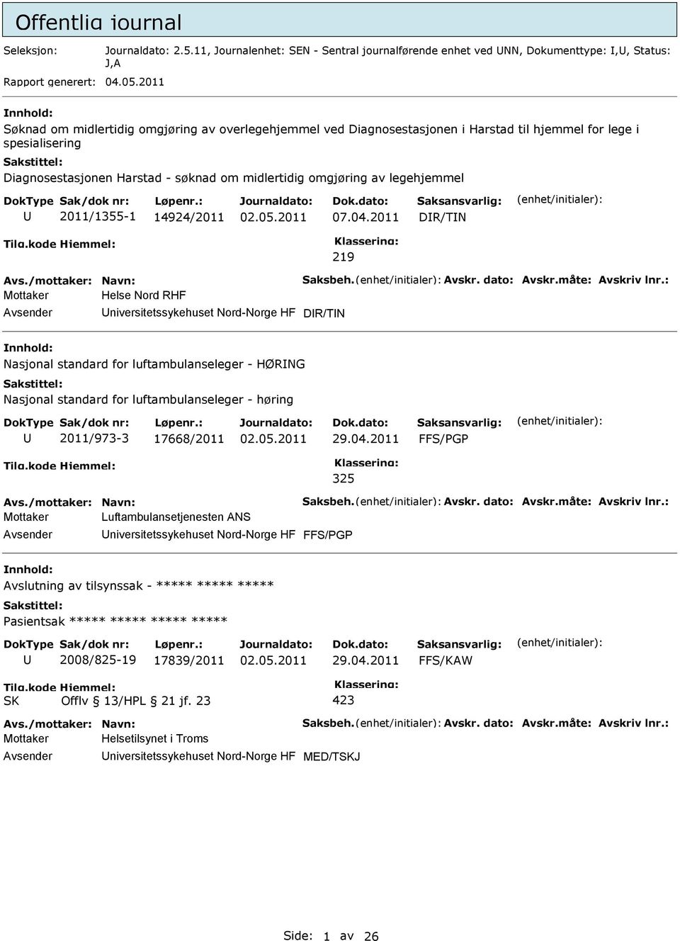 legehjemmel 2011/1355-1 14924/2011 07.04.