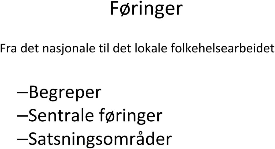 folkehelsearbeidet