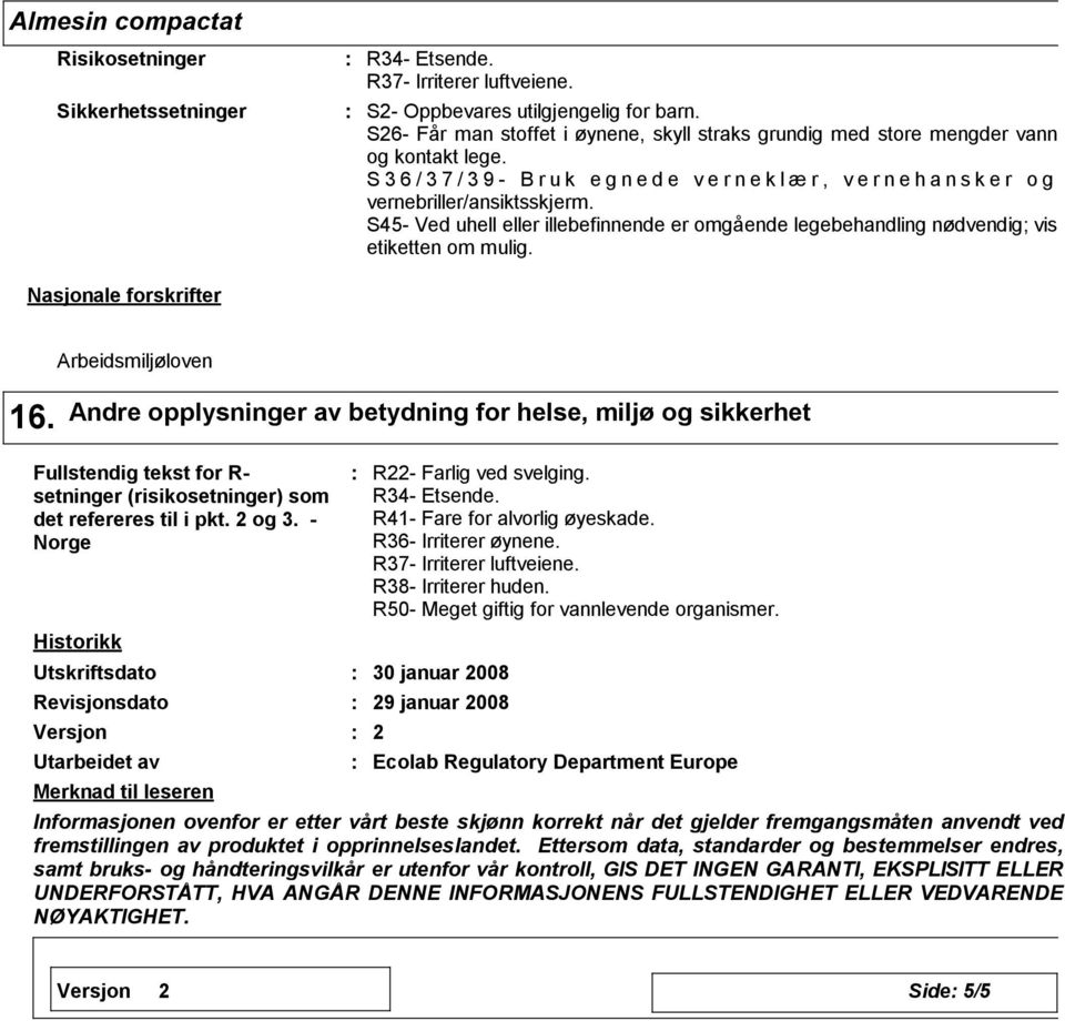 S 3 6 / 3 7 / 3 9 - B r u k e g n e d e v e r n e k l æ r, v e r n e h a n s k e r o g vernebriller/ansiktsskjerm.