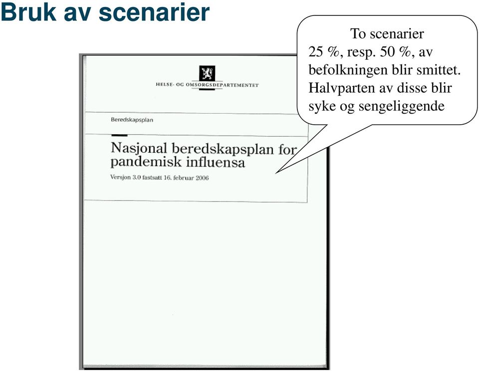 50 %, av befolkningen blir