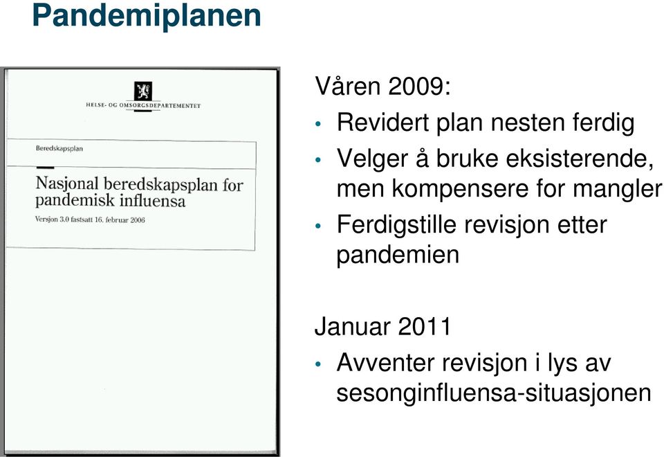 mangler Ferdigstille revisjon etter pandemien Januar