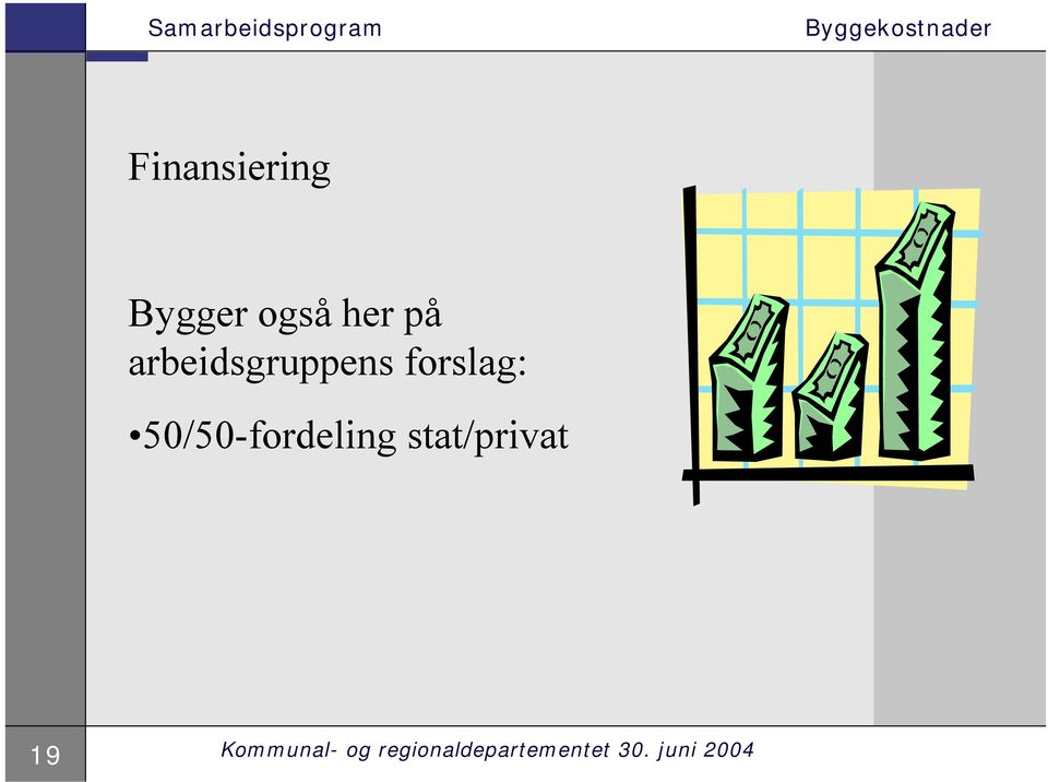 50/50-fordeling stat/privat 19