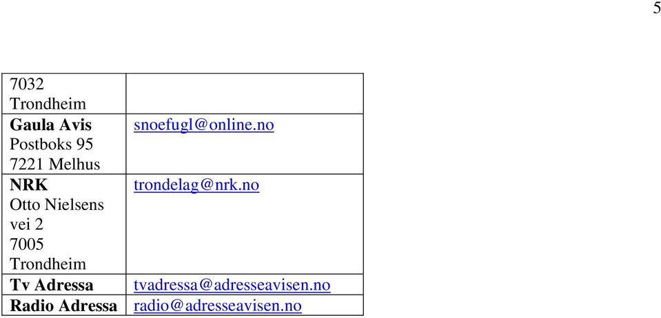 no Otto Nielsens vei 2 7005 Tv Adressa