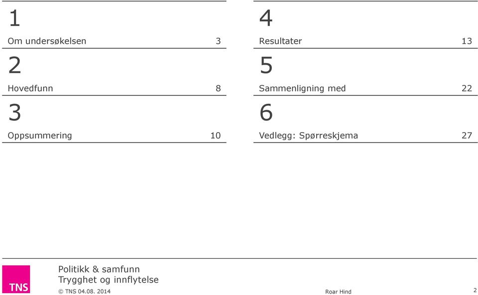 Resultater 13 5 Sammenligning