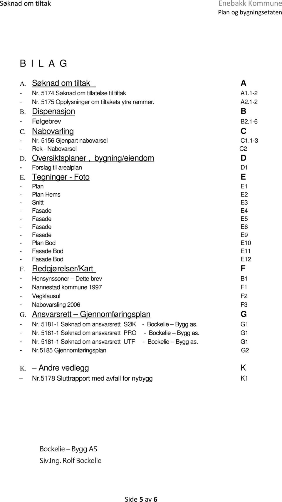 Tegninger - Foto E - Plan E1 - Plan Hems E2 - Snitt E3 - Fasade E4 - Fasade E5 - Fasade E6 - Fasade E9 - Plan Bod E10 - Fasade Bod E11 - Fasade Bod E12 F.