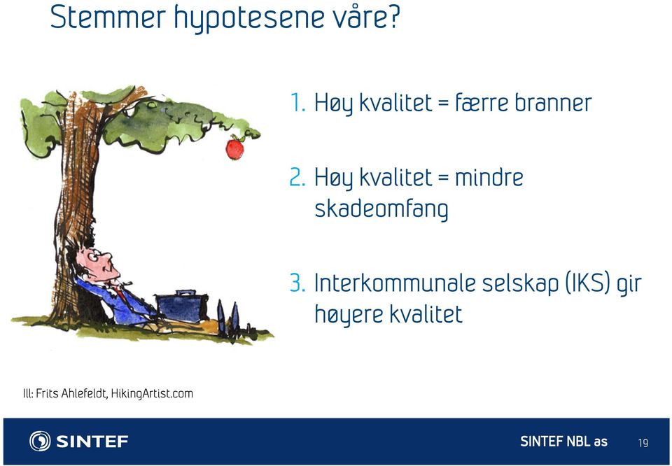 Høy kvalitet = mindre skadeomfang 3.