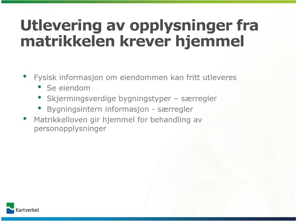 Skjermingsverdige bygningstyper særregler Bygningsintern