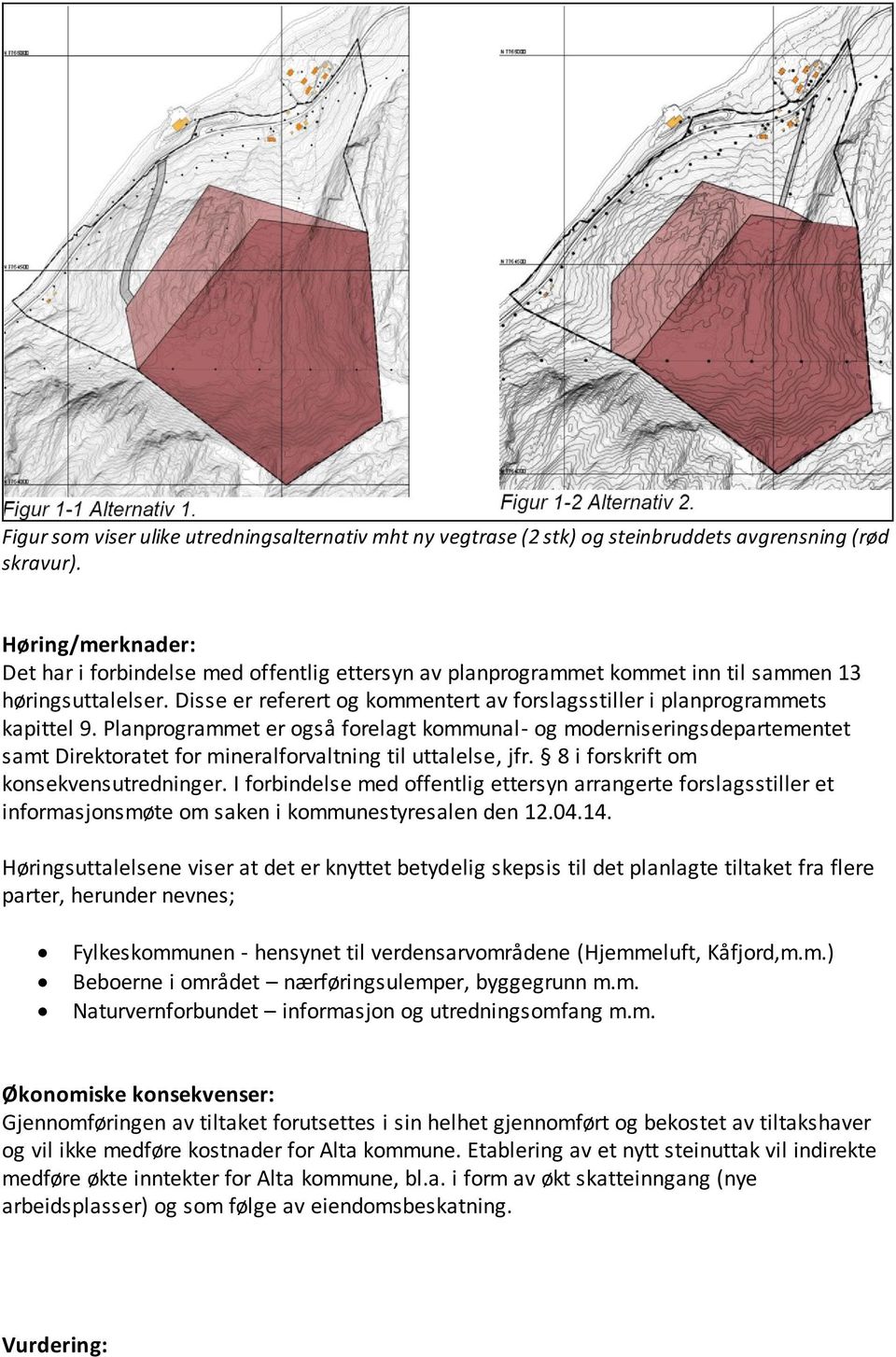 Disse er referert og kommentert av forslagsstiller i planprogrammets kapittel 9.