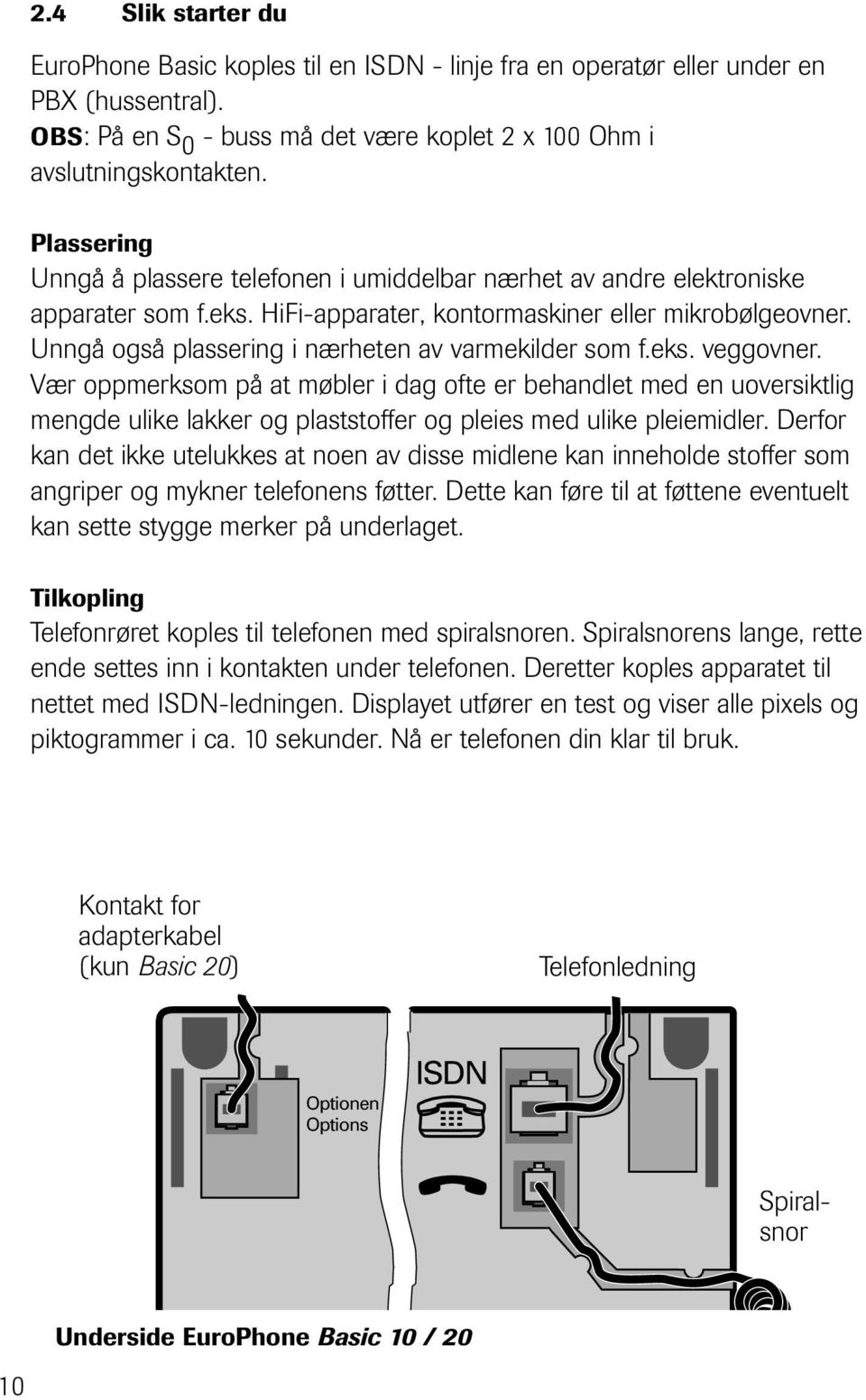 Unngå også plassering i nærheten av varmekilder som f.eks. veggovner.