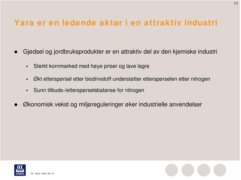 etterspørsel etter biodrivstoff understøtter etterspørselen etter nitrogen Sunn