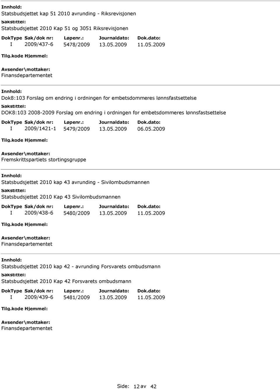 2009 Finansdepartementet nnhold: Dok8:103 Forslag om endring i ordningen for embetsdommeres lønnsfastsettelse DOK8:103 2008-2009 Forslag om endring i ordningen for embetsdommeres