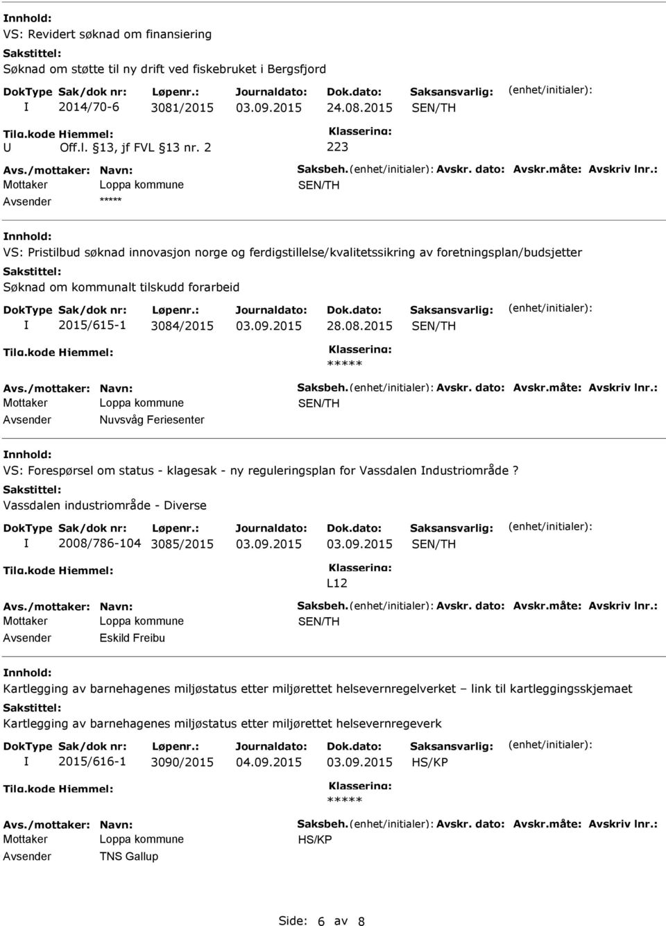 : Avsender nnhold: VS: Pristilbud søknad innovasjon norge og ferdigstillelse/kvalitetssikring av foretningsplan/budsjetter Søknad om kommunalt tilskudd forarbeid 2015/615-1 3084/2015 28.08.2015 Avs.