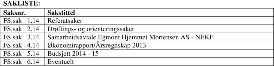14 Samarbeidsavtale Egmont Hjemmet Mortensen AS - NEKF FS.sak 4.