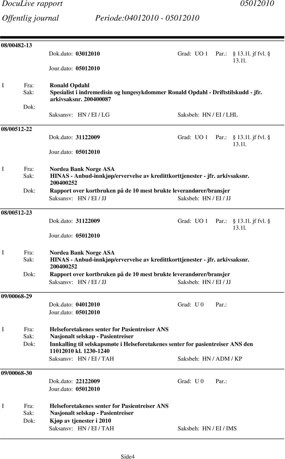 jf fvl. 13.1l. I Fra: Nordea Bank Norge ASA HINAS - Anbud-innkjøp/ervervelse av kredittkorttjenester - jfr. arkivsaksnr.