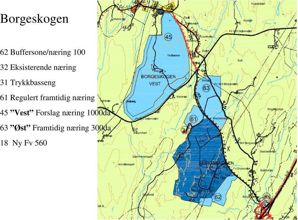 Regulert framtidig næring 45 Vest Forslag