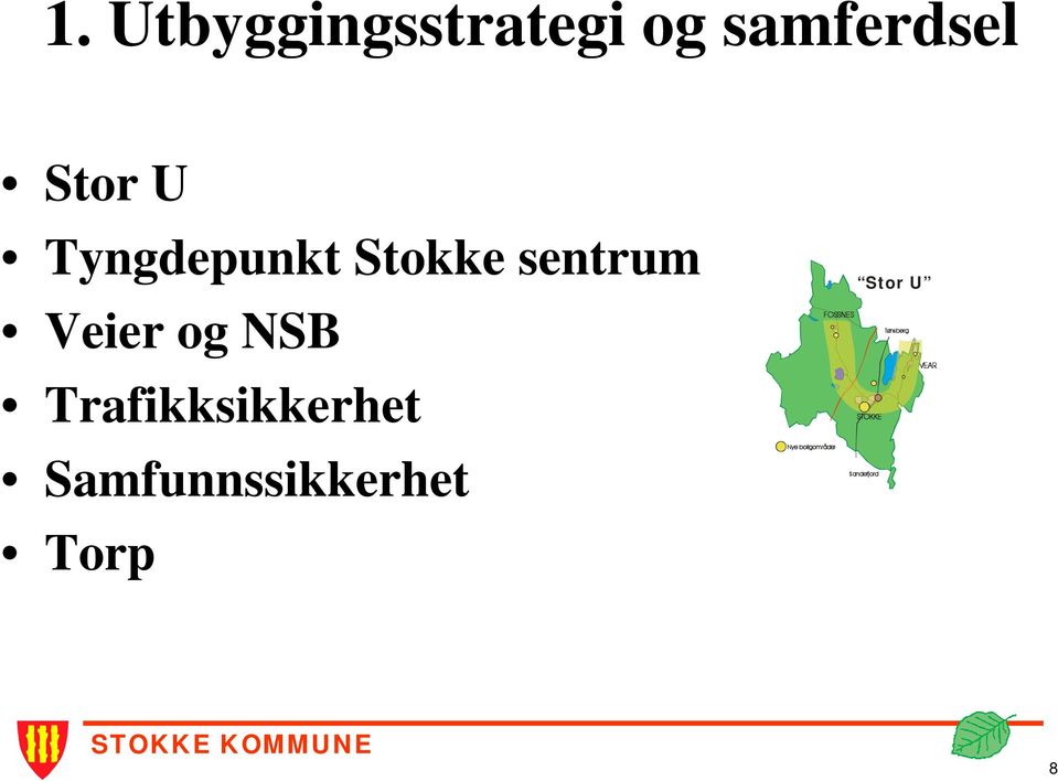 Stokke sentrum Veier og NSB