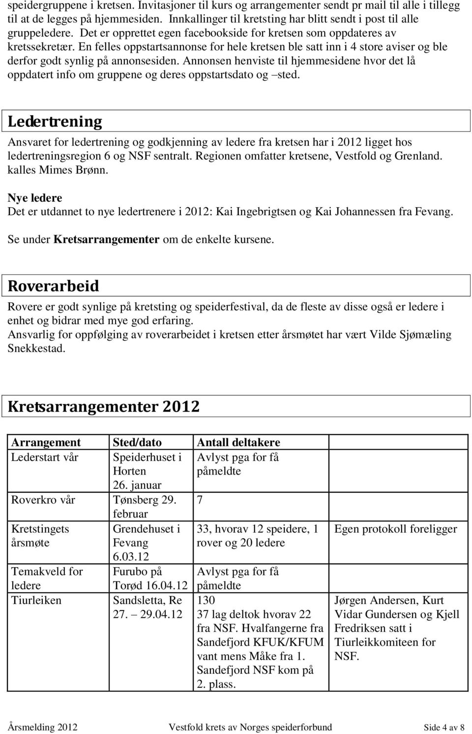 En felles oppstartsannonse for hele kretsen ble satt inn i 4 store aviser og ble derfor godt synlig på annonsesiden.