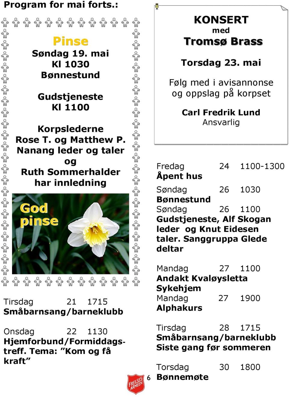 Tema: Kom og få kraft 6 KONSERT med Tromsø Brass Torsdag 23.