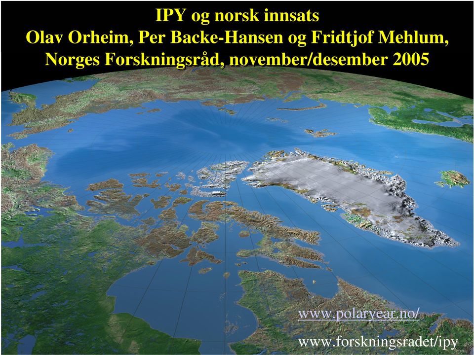 Forskningsråd, november/desember 2005