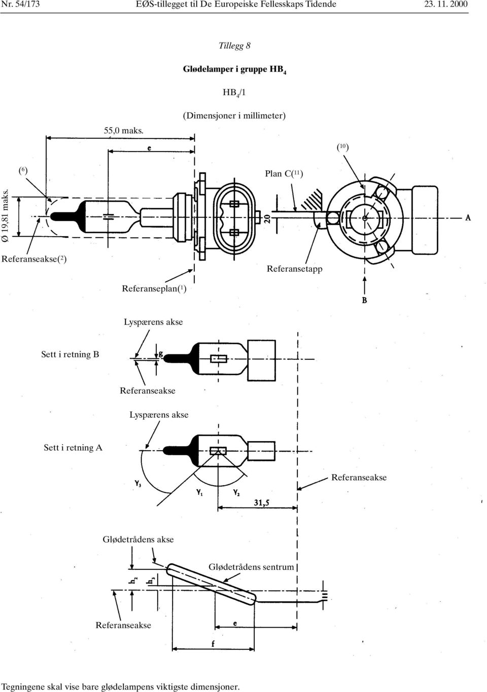 (Dimensjoner i millimeter) ( 10 ) ( 6 ) Plan C( 11 ) Ø 19,81 maks.