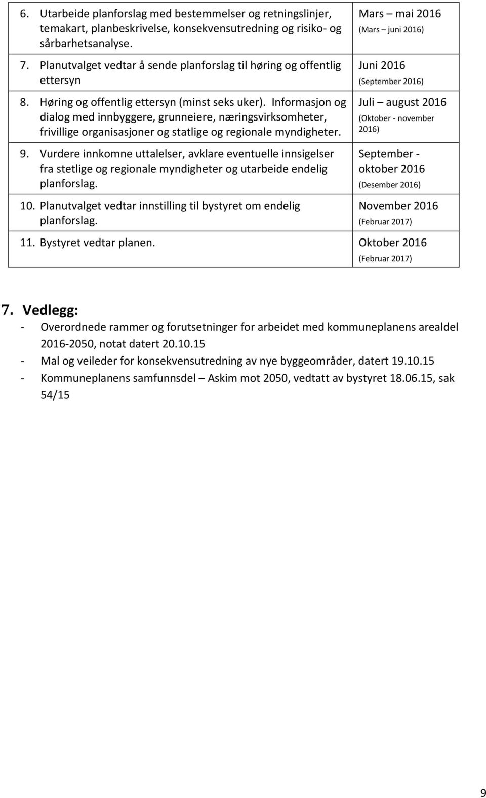 Informasjon og dialog med innbyggere, grunneiere, næringsvirksomheter, frivillige organisasjoner og statlige og regionale myndigheter. 9.