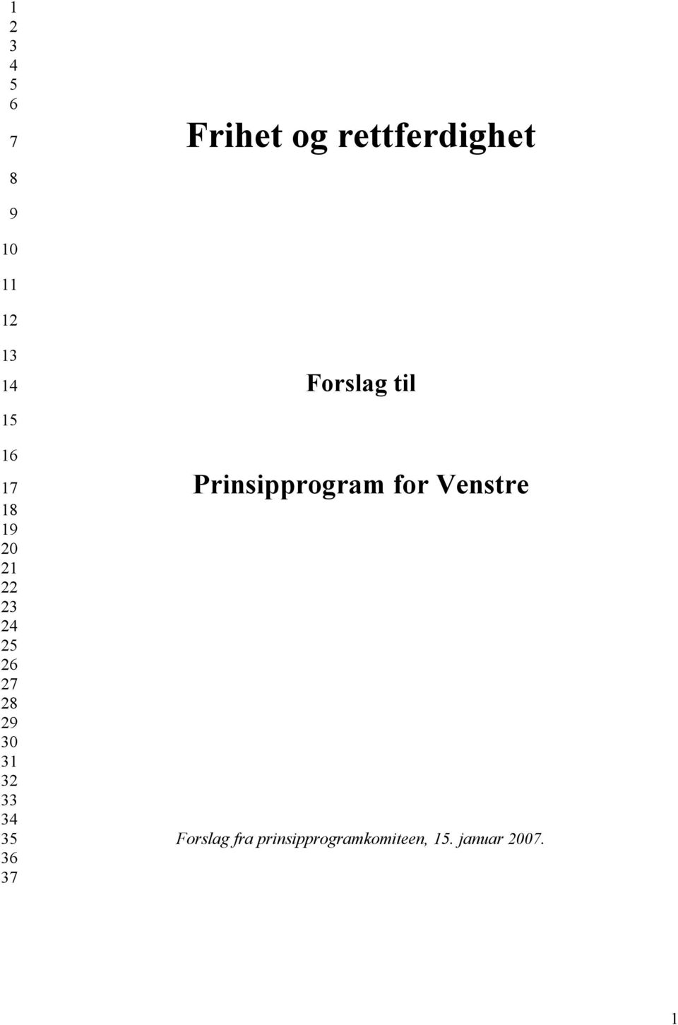 Prinsipprogram for Venstre