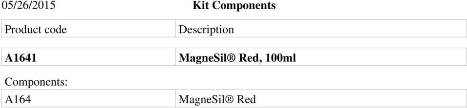 Components: A164