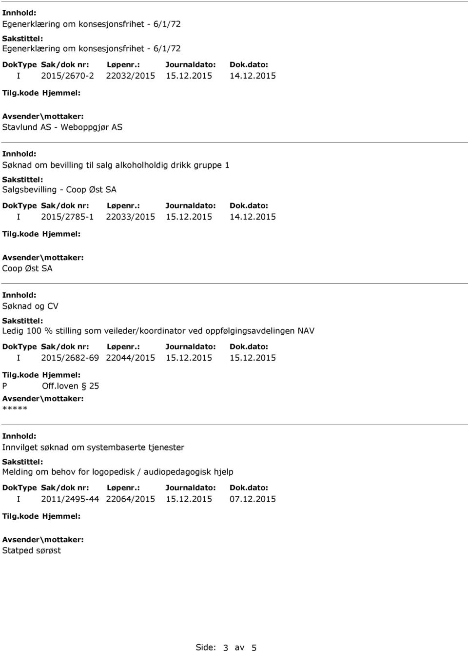 Søknad og CV Ledig 100 % stilling som veileder/koordinator ved oppfølgingsavdelingen NAV 2015/2682-69 22044/2015 nnhold: nnvilget søknad om