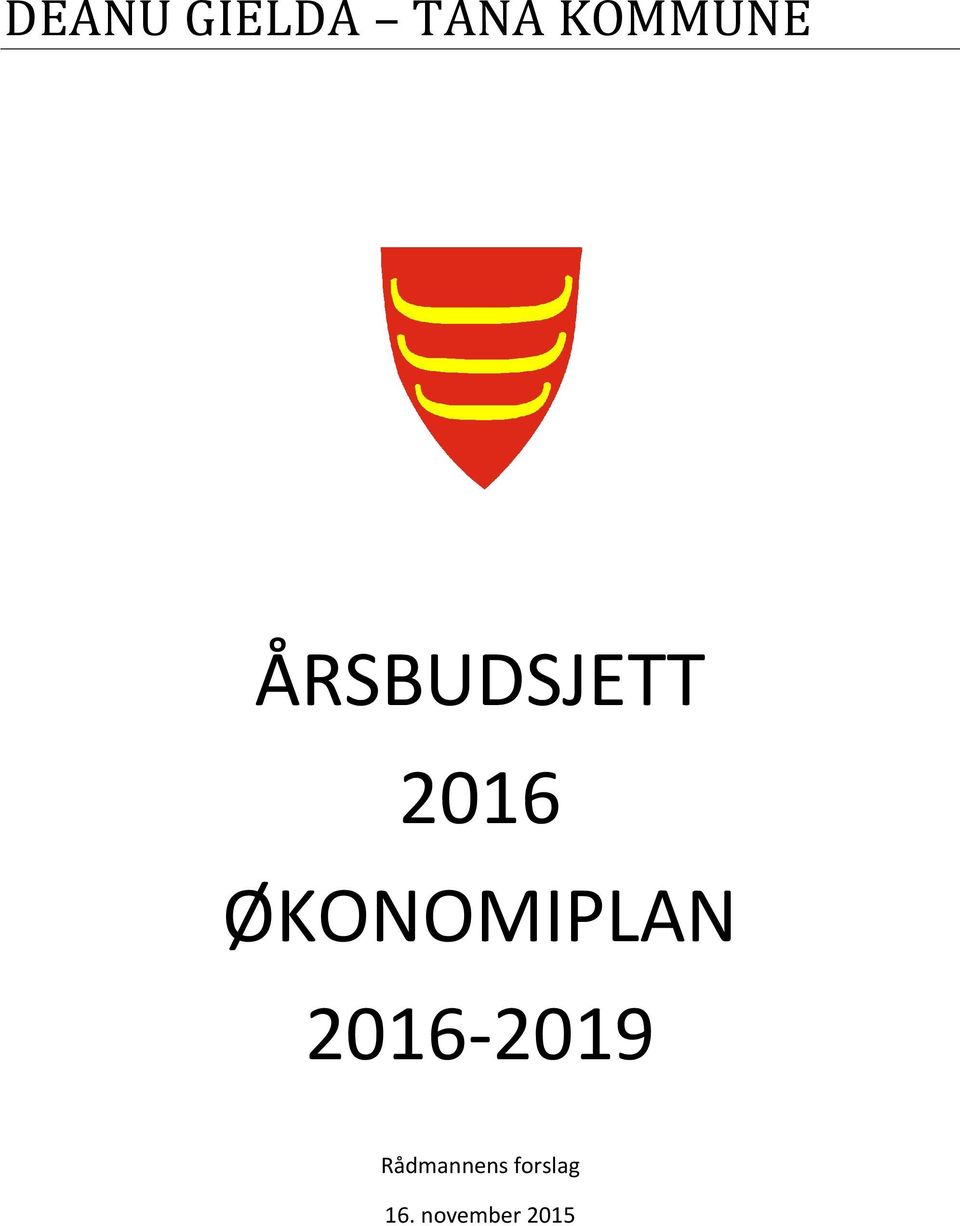 ØKONOMIPLAN 2016-2019